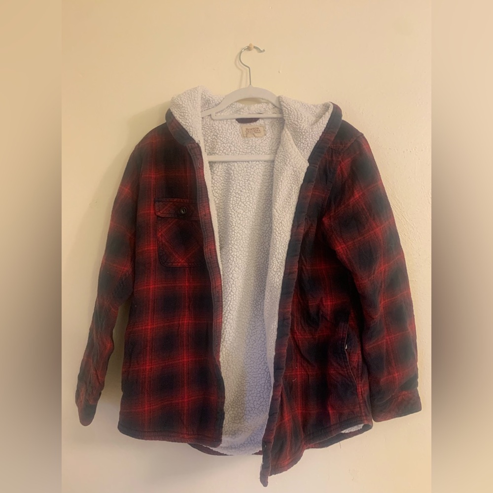Boston Traders Red and Black Plaid Jacket